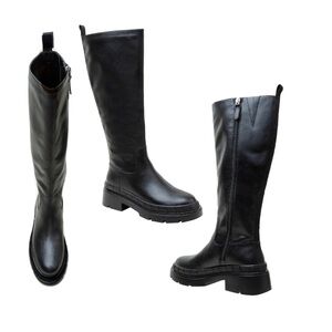 Lisa Vicky Moody Water Resistant Knee High Lug Sole Boot